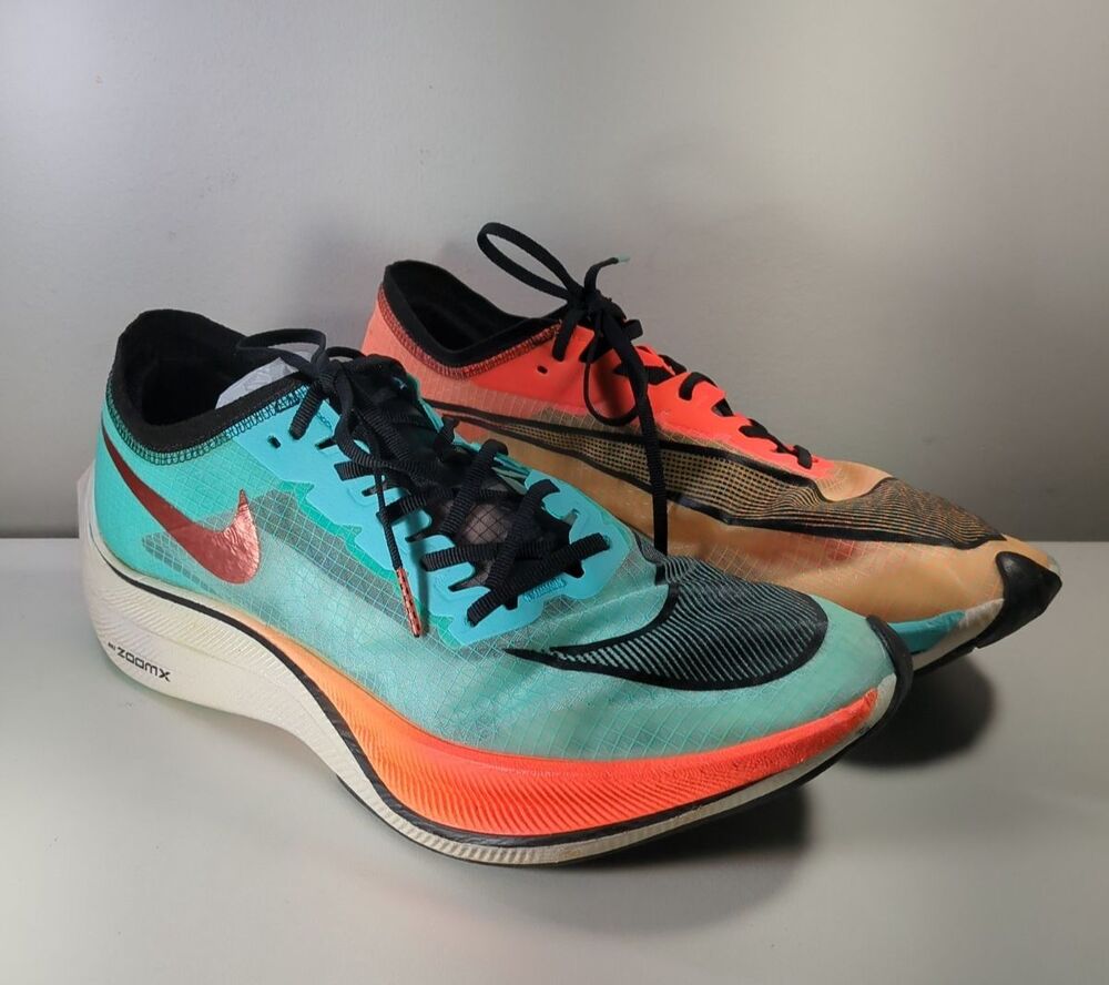 Nike ZoomX Vaporfly NEXT% Ekiden Mens US 11.5 Aurora Green Crimson Running Shoes